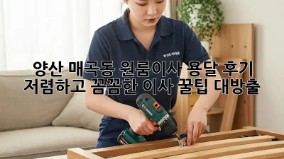 양산 매곡동 원룸이사 용달 후기: 저렴하고 꼼꼼한 이사, 꿀팁 대방출! 💯